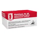 DICLOFENAC AL 25mg enterosolventní tablety 100 kusů