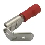 Zdířka faston rozvaděč 6.3mm, vodič 0.5-1.5mm  červený