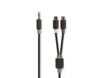 Kabel Jack 3,5mm stereo/2x Cinch 0,2m NEDIS CABW22250AT02