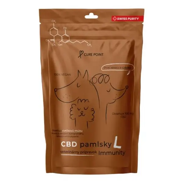 CURE POINT CBD Immunity L Pamlsky pro psy 100 g, Velikost: L