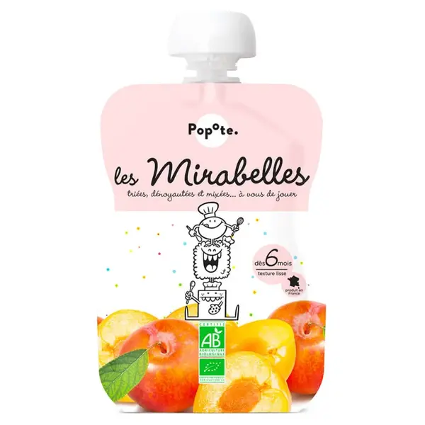 POPOTE Ovocná kapsička mirabelky od 6.měsíců BIO 120 g