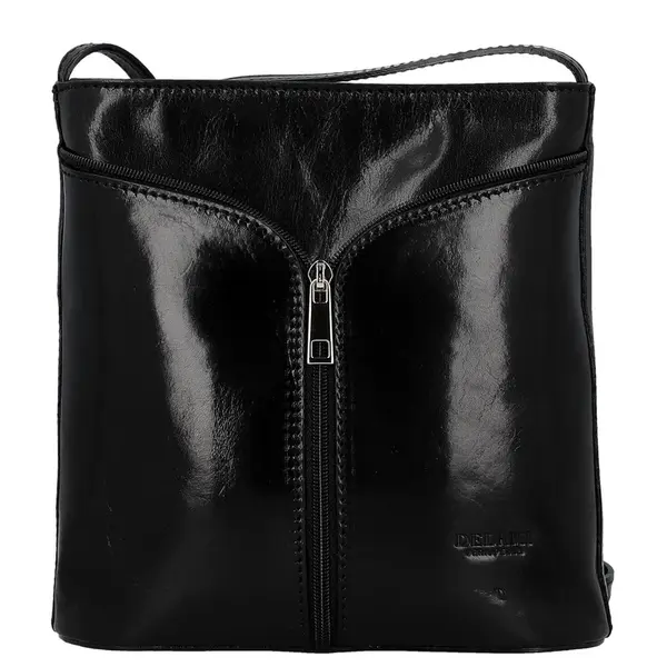 Luxusní dámská kožená crossbody kabelka Liara, černá