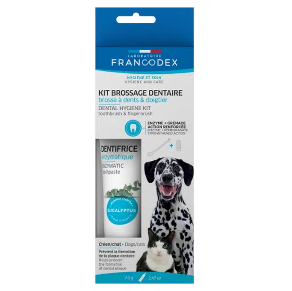 FRANCODEX Dental Kit zubní pasta 70 g + kartáček pes