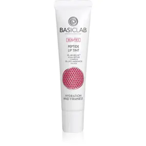 BasicLab Dermocosmetics Beauties lesklý balzám na rty s peptidy odstín 400 Vintage Red 15 ml