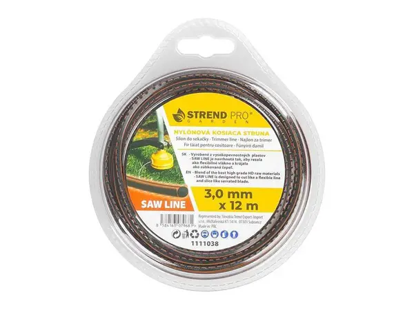 Struna SawLine STREND PRO 1111038 3,0mm 12m zoubkovaná