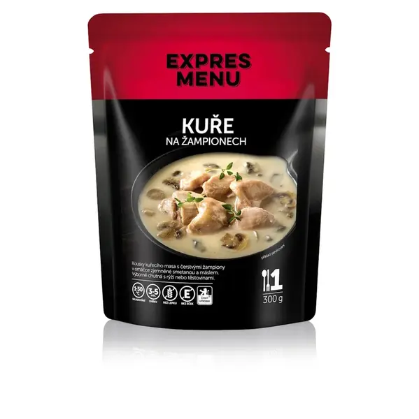 EXPRES MENU Kuře na žampionech bez lepku 1 porce