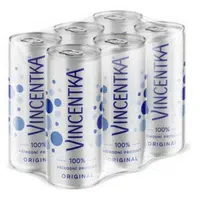 VINCENTKA Přírodní minerální voda multipack plech 6 x 250 ml