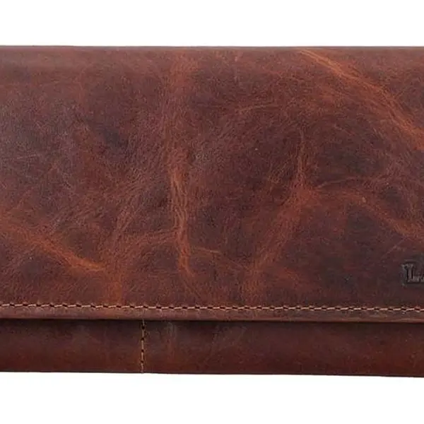 Dámská kožená peněženka Lagen V-102/M Brown
