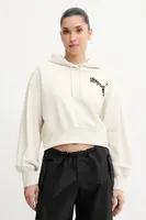 Mikina Puma dámská, béžová barva, s kapucí, s aplikací, 632338
