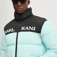 Bunda Karl Kani pánská, tyrkysová barva, zimní, 60760011