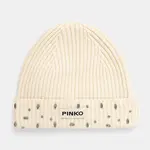 Čepice z vlněné směsi Pinko béžová barva, 104326 A27A