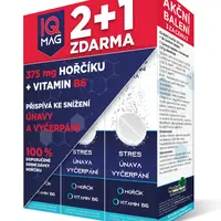 IQ Mag Hořčík 375 mg + vitamin B6 2+1 40+20 šumivých tablet