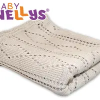 Baby Nellys Háčkovaná dečka ® - béžová