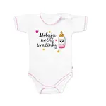 Baby Nellys Body kr. rukáv s vtipným textem, Miluju noční svačinky, vel. 68