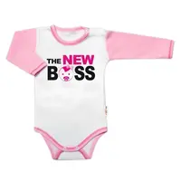 Baby Nellys Body dl. rukáv, The New Boss, vel. 80, holka