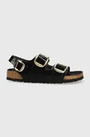Kožené sandály Birkenstock Milano dámské, černá barva, 1024211