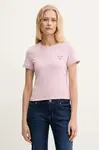 Tričko Guess dámské, růžová barva, W2YI44 J1314