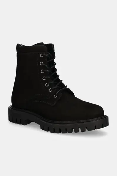 Kožené boty Tommy Hilfiger CASUAL HILFIGER CHUNK Z NBK BOOT