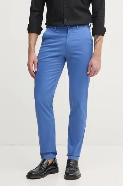 Kalhoty Calvin Klein pánské, šedá barva, přiléhavé, K10K113429