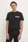 Bavlněné tričko Calvin Klein černá barva, s potiskem, K10K113800