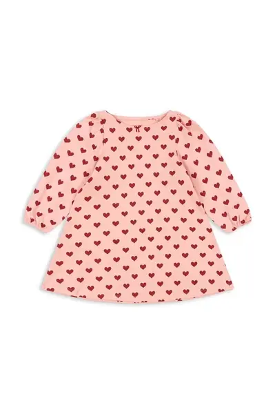 Dětské bavlněné šaty Konges Sløjd DREY DRESS GOTS růžová barva, mini, KS102566