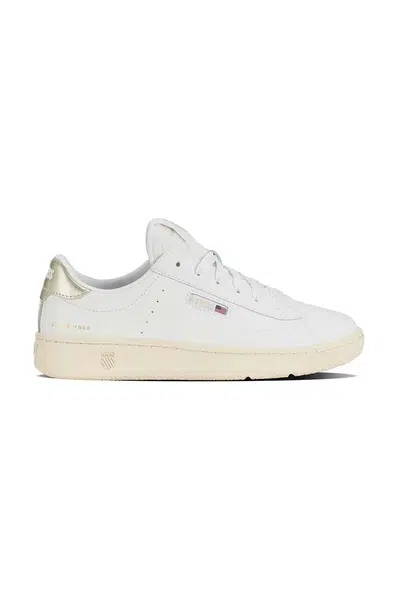 Kožené sneakers boty K-Swiss SLAMMKLUB CC bílá barva, 98911.149.M
