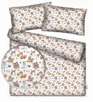 Baby Nellys 2-dílné bavlněné povlečení - Pohádková zvířátka, bílá, vel. 140 x 200/70 x 90 vel. 140 x 200/70 x 90