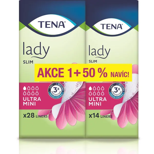 Tena Lady Slim Ultra Mini inkontinenční vložky 28 ks + 50 % navíc