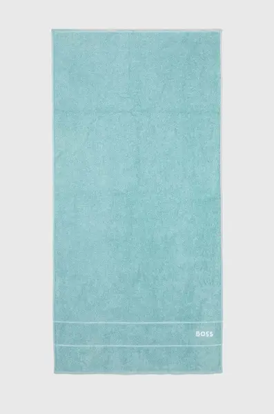 Středně velký bavlněný ručník BOSS Plain Aruba Blue 70 x 140 cm
