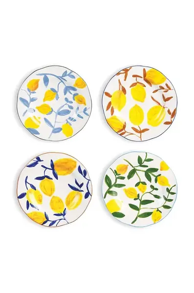 Sada talířů &k amsterdam Plate Lemon Twig 20 cm 4-pack