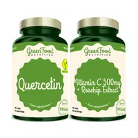 GreenFood Nutrition Quercetin + Vitamin C 500 mg dvojbalení 90+60 kapslí