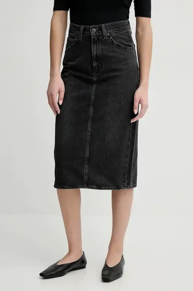 Džínová sukně Levi's HR BACK SLIT SKIRT