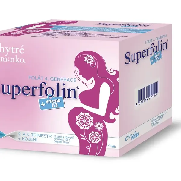 Chytré miminko superfolin 2 MAMA 60 tablet + 60 kapslí
