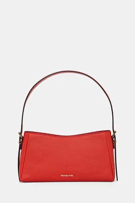 Kožená kabelka MICHAEL Michael Kors červená barva, 32R5G9OC6L