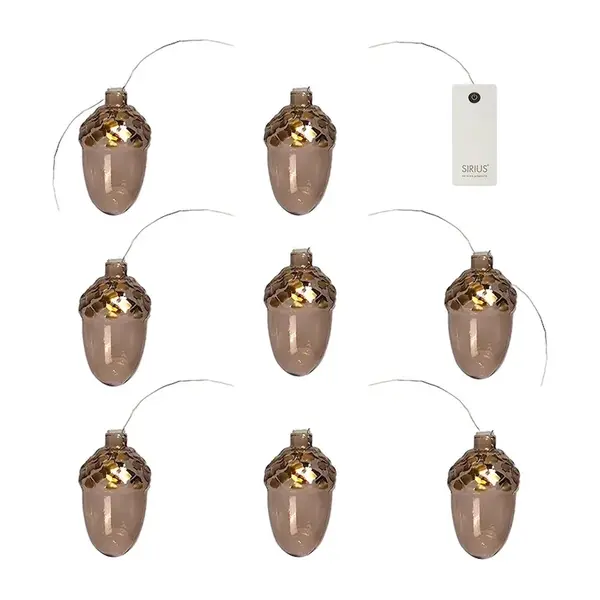 LED girlanda Sirius Celina Agern 105 cm hnědá barva