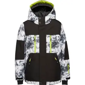 Lewro BENINO Chlapecká snowboardová zimní bunda, černá, velikost 140-146