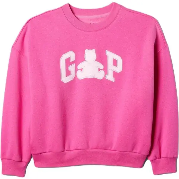 GAP LOGO CREW Dívčí mikina, růžová, velikost