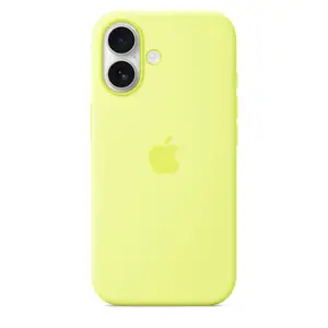 Originální kryt Silicone Case with MagSafe pro Apple iPhone 17, neon yellow