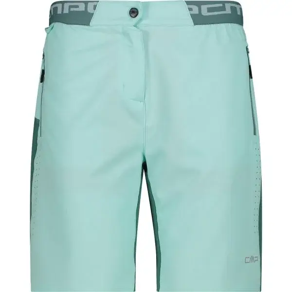CMP WMN BIKE BERMUDA Dámské volné cyklistické kraťasy, světle zelená, velikost