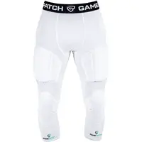 GAMEPATCH PADDED 3/4 TIGHTS WITH FULL PROTECTION Kompresní unisex legíny, bílá, velikost