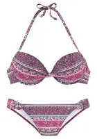 s.Oliver Bikiny  petrolejová / farba lesného ovocia / neónovo ružová / svetloružová / biela