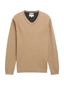 TOM TAILOR Sveter  svetlohnedá