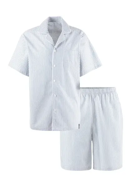 s.Oliver Krátke pyžamo  modrosivá / biela