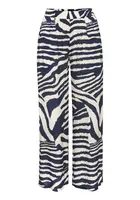 LASCANA Nohavice  béžová / námornícka modrá