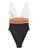 Next Jednodielne plavky  béžová / čierna / biela