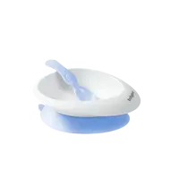 BABY ONO Miska s přísavkou a lžičkou modrá 6m+ 230 ml