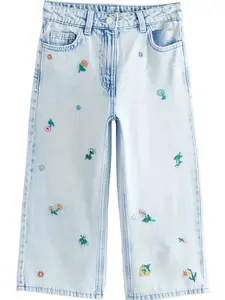 Next Džínsy  modrá / modrá denim / jedľová / oranžová