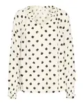 Cream Blúzka 'Tiah'  čierna / biela ako vlna