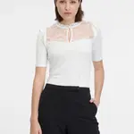 Orsay Bílé dámské tričko s krajkou - Dámské