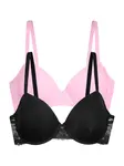 Dorina Podprsenka 'WILLA'  ružová / čierna